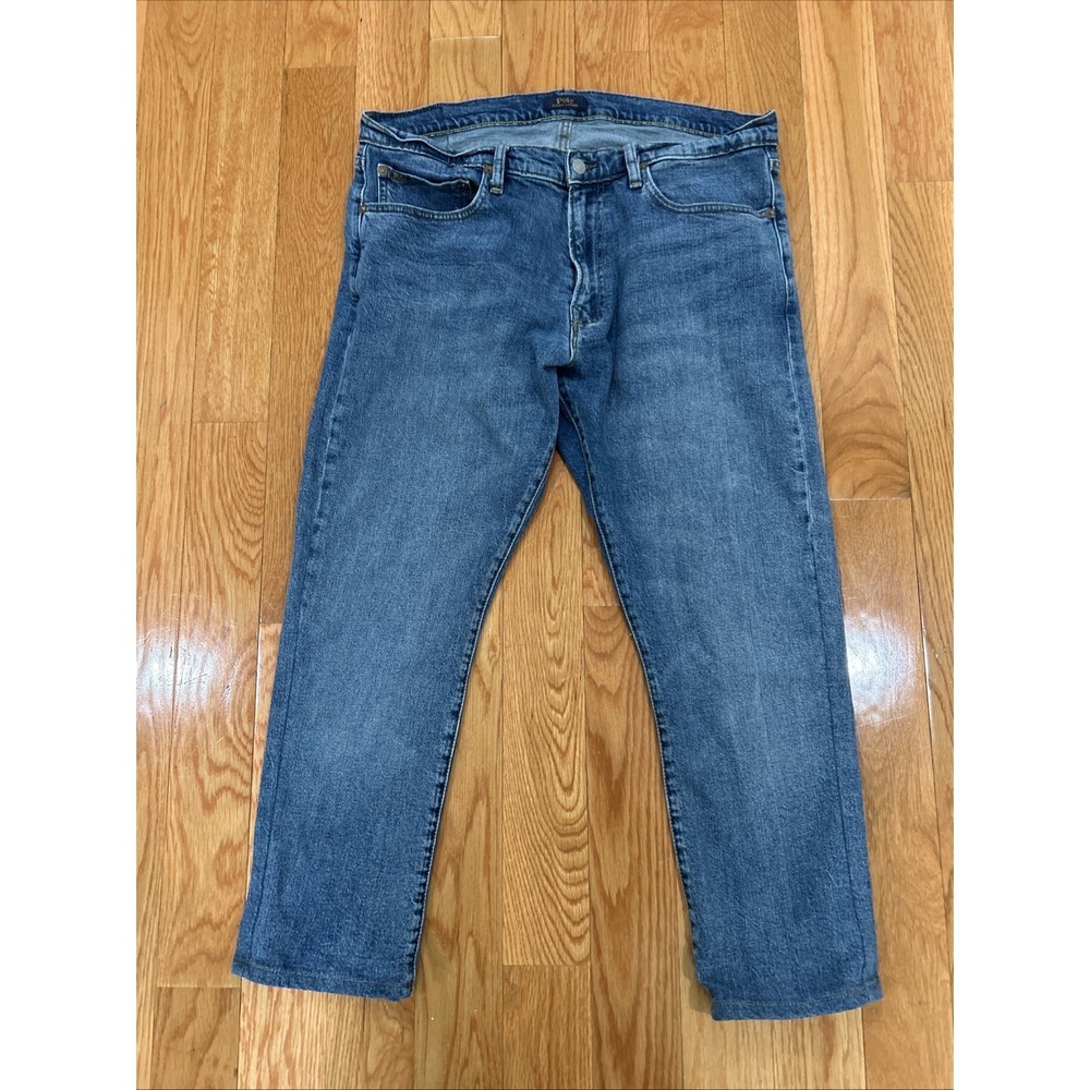 Polo Ralph Lauren Varick Men's Jeans 36x30 Slim Straight Blue Denim Pants